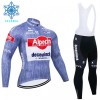Fietskleding (Fietsshirt Lange Mouw + Lange Koersbroek) 2024 Alpecin Deceuninck Winter Thermal Fleece